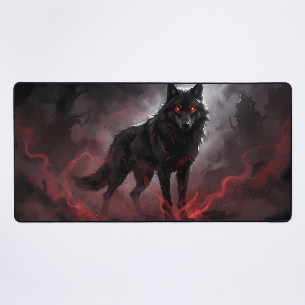 Item preview, Dark Wolf Spirit Gothic Anime Art designed and sold by RkskArt.