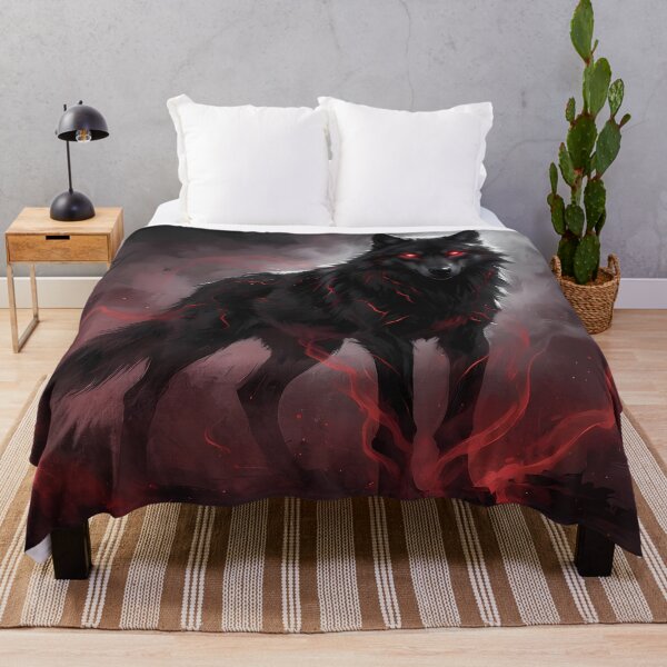 Item preview, Dark Wolf Spirit Gothic Anime Art designed and sold by RkskArt.