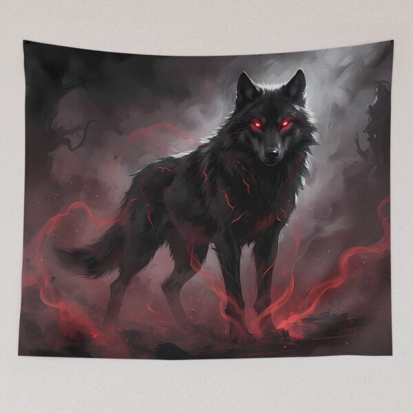 Item preview, Dark Wolf Spirit Gothic Anime Art designed and sold by RkskArt.