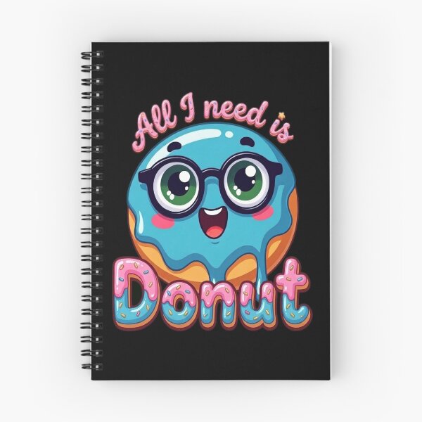 Item preview, All I Need Is Donut Cute Kawaii Blue Glazed Doughnut Illustration designed and sold by AlexandraSand.