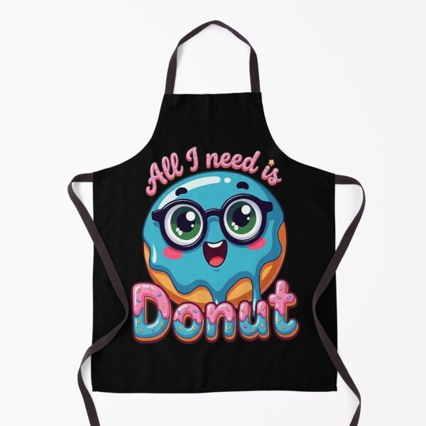 Item preview, All I Need Is Donut Cute Kawaii Blue Glazed Doughnut Illustration designed and sold by AlexandraSand.