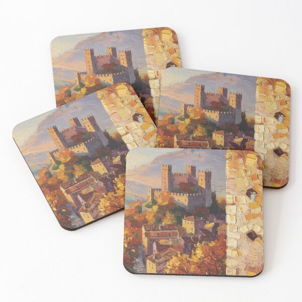 Item preview, French Château Village View | Autumn European Landscape Art designed and sold by CARRAANN.