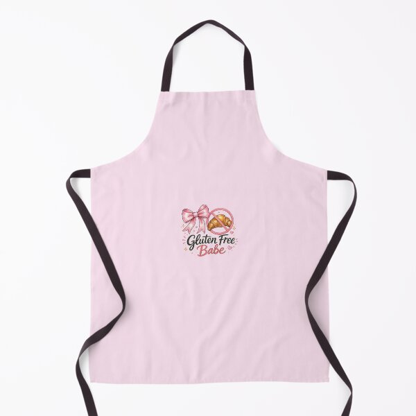 Item preview, Gluten Free Babe – Pink Bow Ribbon Cute Coeliac Croissant Crossed Out Girly Aesthetic Design designed and sold by My Gluten Free Life UK.