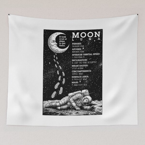 Item preview, Steps To The Moon Science Tired Astronaut Space designed and sold by GrandeDuc.