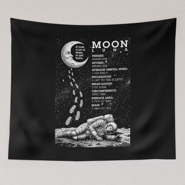 Item preview, Steps To The Moon Science Tired Astronaut Space designed and sold by GrandeDuc.