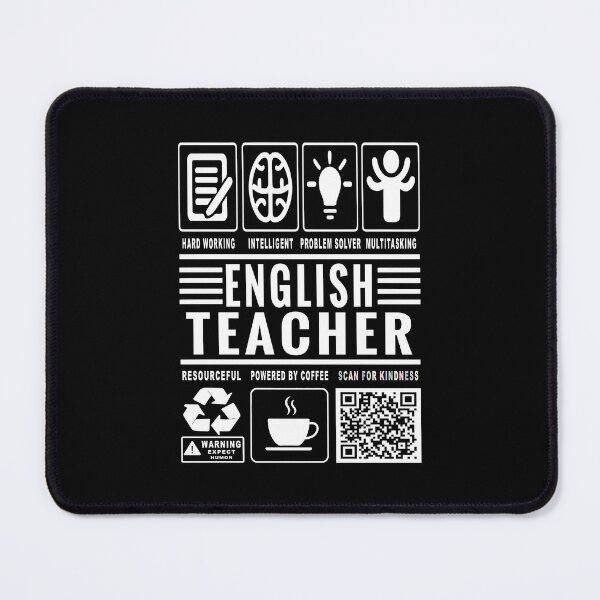 Item preview, Funny English Teacher Job Description Icons QR Code designed and sold by MerchMaxxing.