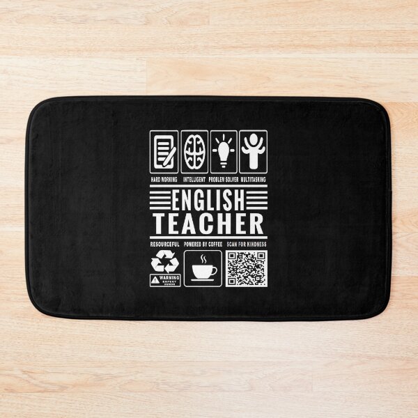 Item preview, Funny English Teacher Job Description Icons QR Code designed and sold by MerchMaxxing.
