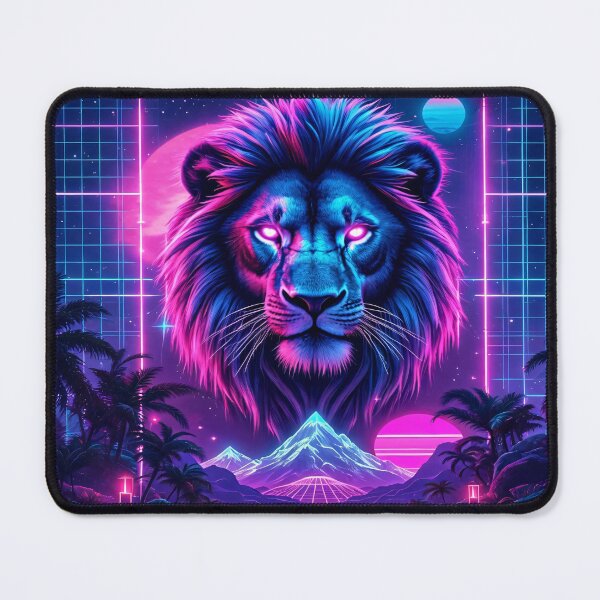 Item preview, Vaporwave Lion King of the Neon Night designed and sold by WonderPiks.