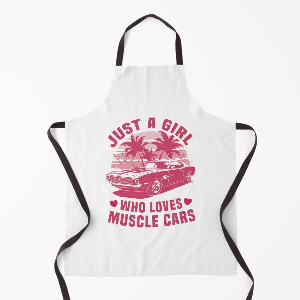 Item preview, Just a Girl Who Loves Muscle Cars - Vintage Pink Sunset & Palm Trees designed and sold by Dmetalx Art Apparel.
