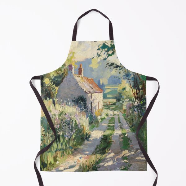 Item preview, Stone Cottage in Spring | French Countryside Impressionist Print designed and sold by CARRAANN.