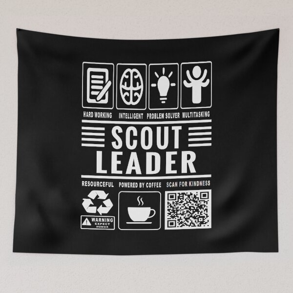 Item preview, Funny Scout Leader Job Description Icons QR Code designed and sold by MerchMaxxing.