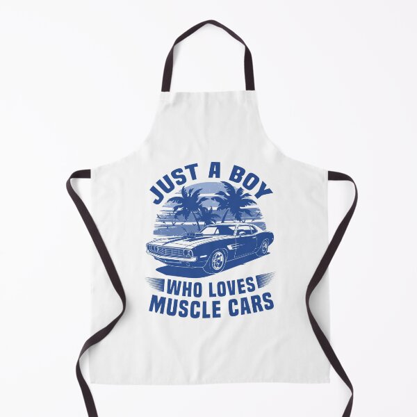Item preview, Just a Boy Who Loves Muscle Cars - Vintage Blue Sunset Retro Design designed and sold by Dmetalx Art Apparel.