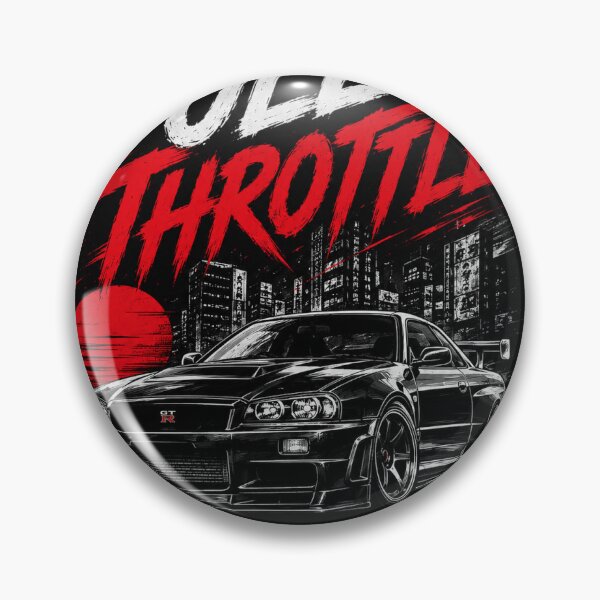 Artikelvorschau, Full Throttle JDM Street Racing T-Shirt | Skyline GT-R Drift Car Design entworfen und verkauft von No Limits Garage.