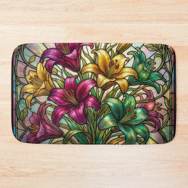 Item preview, Stained Glass Style Lilies designed and sold by Tridentulus.