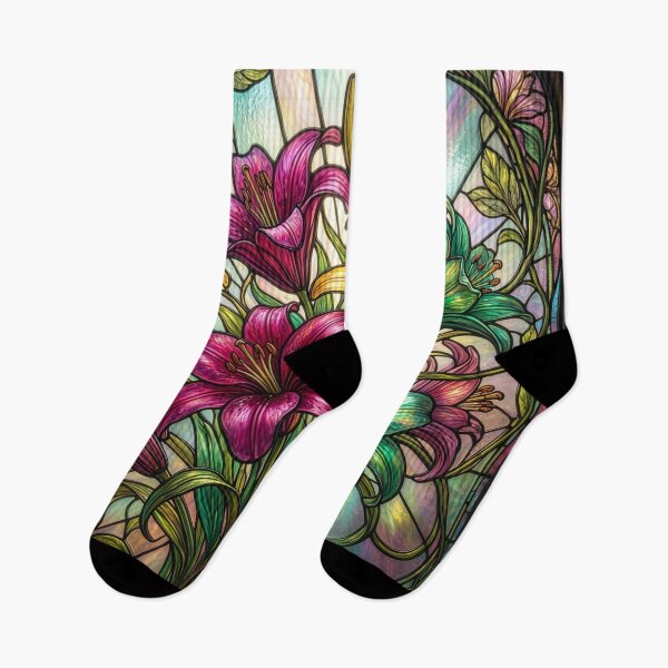 Item preview, Stained Glass Style Lilies designed and sold by Tridentulus.