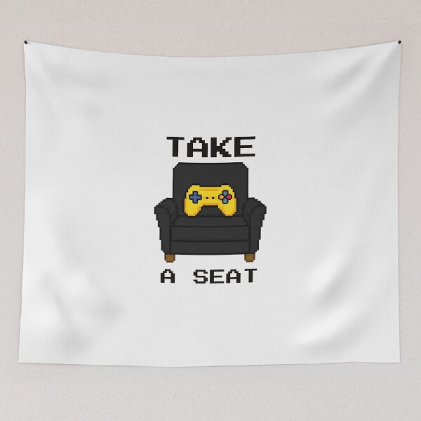 Item preview, Take A Seat Gaming Pix Logo designed and sold by logowannawear.
