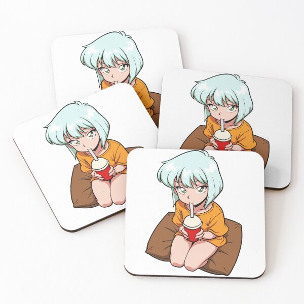 Item preview, Cozy Anime Girl Drinking Milkshake Soft Aesthetic designed and sold by MainColle.