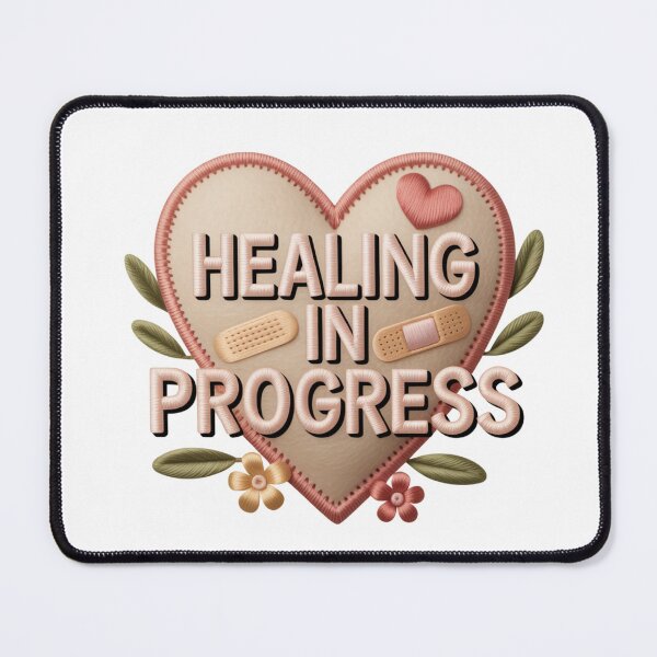 Item preview, Healing in Progress Heart Embroidered Patch Design designed and sold by FusiTink.