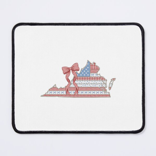 Item preview, Cute Patriotic Virginia Map with Red Gingham Bow designed and sold by Paper Drip.