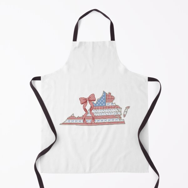 Item preview, Cute Patriotic Virginia Map with Red Gingham Bow designed and sold by Paper Drip.