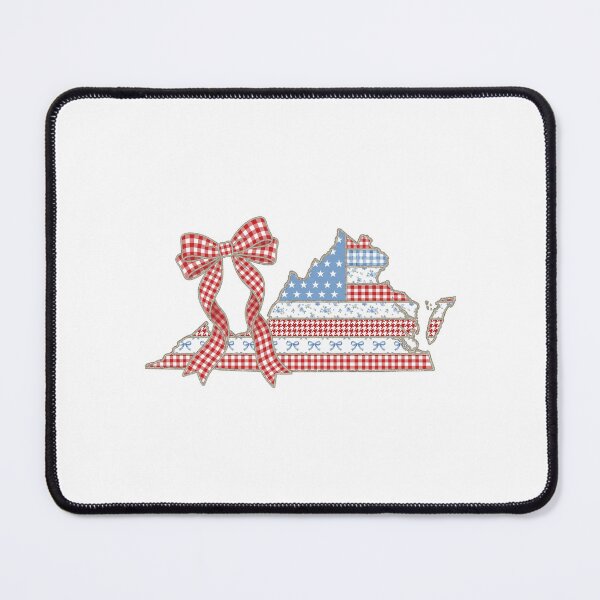 Item preview, Cute Patriotic Virginia Map with Red Gingham Bow designed and sold by Paper Drip.