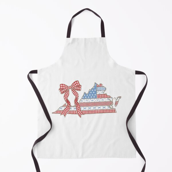 Item preview, Cute Patriotic Virginia Map with Red Gingham Bow designed and sold by Paper Drip.