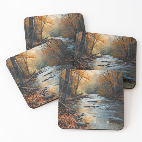 Item preview, Amber Creek in Autumn designed and sold by AbstractAnom.