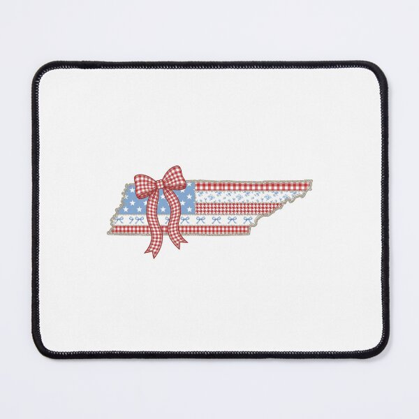 Item preview, Cute Patriotic Tennessee Map with Red Gingham Bow designed and sold by Paper Drip.