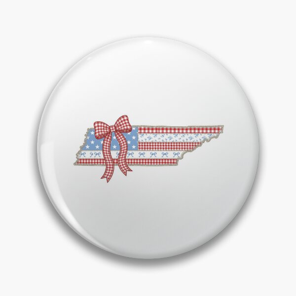 Item preview, Cute Patriotic Tennessee Map with Red Gingham Bow designed and sold by Paper Drip.