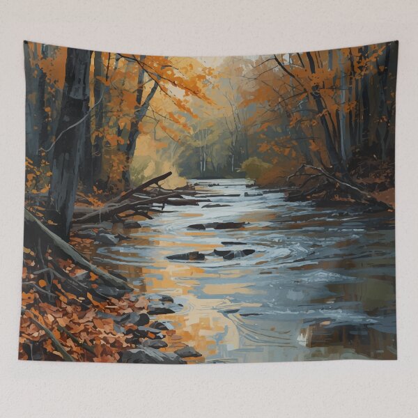 Item preview, Amber Creek in Autumn designed and sold by AbstractAnom.