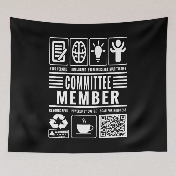 Item preview, Funny Committee Member Job Description Icons QR Code designed and sold by MerchMaxxing.