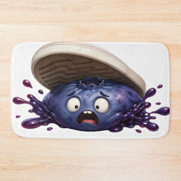 Item preview, Funny Scared Blueberry Getting Squashed by Shoe designed and sold by jgvisualarts.