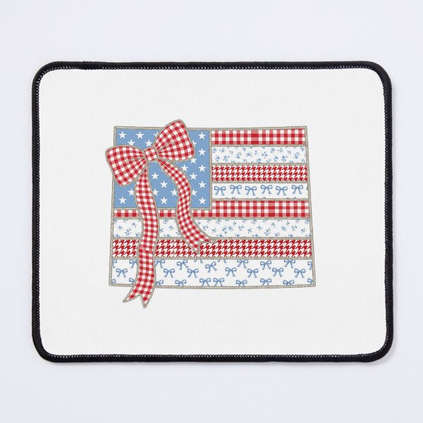 Item preview, Cute Patriotic Wyoming Map with Red Gingham Bow designed and sold by Paper Drip.