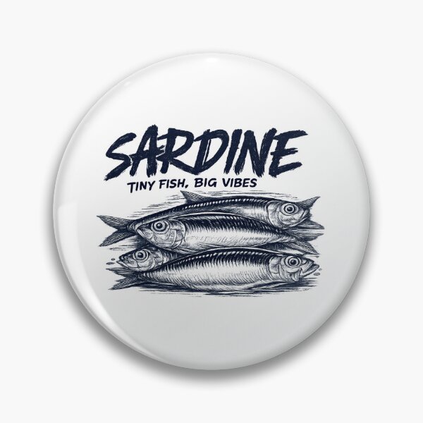 Item preview, Sardine – Tiny Fish, Big Vibes Vintage Seafood Illustration designed and sold by Ramona-Gliga.