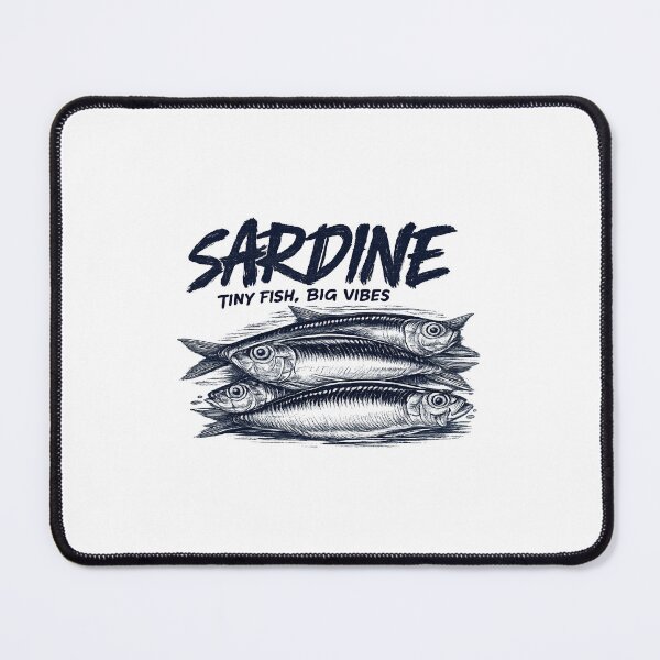 Item preview, Sardine – Tiny Fish, Big Vibes Vintage Seafood Illustration designed and sold by Ramona-Gliga.