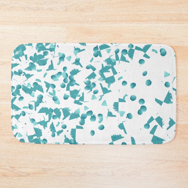 Item preview, Teal Geometric Abstract Confetti on White designed and sold by Chunac.