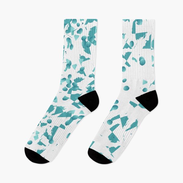 Item preview, Teal Geometric Abstract Confetti on White designed and sold by Chunac.