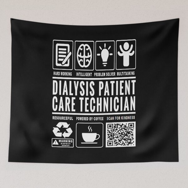 Item preview, Funny Dialysis Patient Care Technician Job Description Icons QR Code designed and sold by MerchMaxxing.