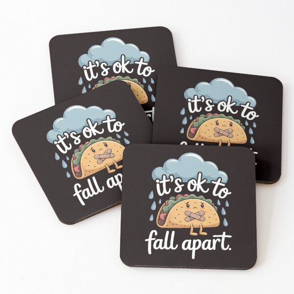 Item preview, It's Ok to Fall Apart Taco – Cute Depression Awareness Taco Art designed and sold by Redgiant87x.