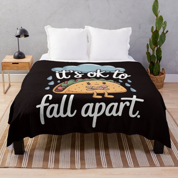 Item preview, It's Ok to Fall Apart Taco – Cute Depression Awareness Taco Art designed and sold by Redgiant87x.