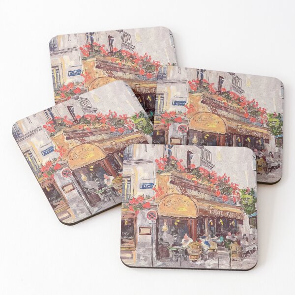 Item preview, French Café Art | European Corner Restaurant Print designed and sold by CARRAANN.