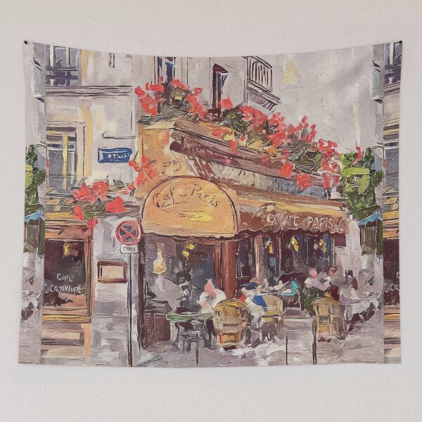 Item preview, French Café Art | European Corner Restaurant Print designed and sold by CARRAANN.