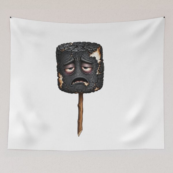 Item preview, Sad Burnt Marshmallow on a Stick designed and sold by jgvisualarts.
