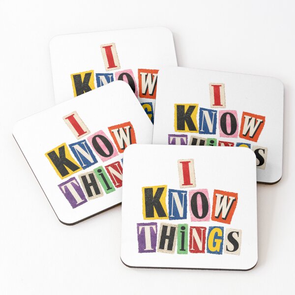Item preview, I Know Things Ransom Note Design - Retro Magazine Cutout Typography T-Shirt designed and sold by indiefr.