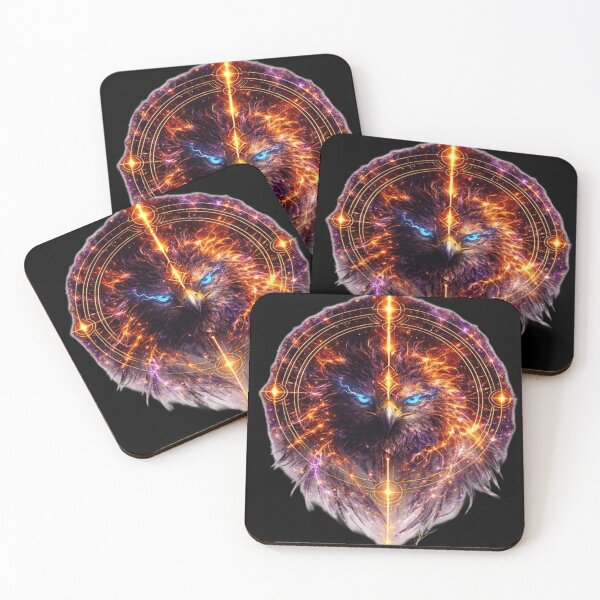 Item preview, Aquila Cosmica Elettrica: Spirito Galattico in Oro Neon designed and sold by KingofHearts25.