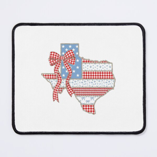 Item preview, Cute Patriotic Texas Map with Red Gingham Bow designed and sold by Paper Drip.