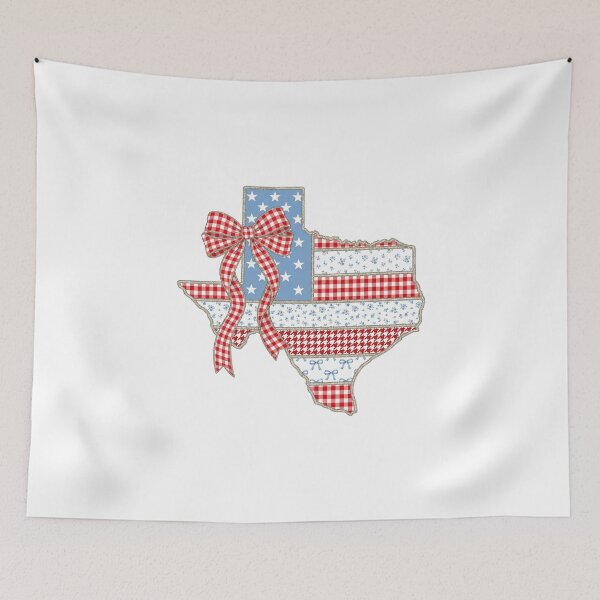 Item preview,  Cute Patriotic Texas Map with Red Gingham Bow designed and sold by Paper Drip.