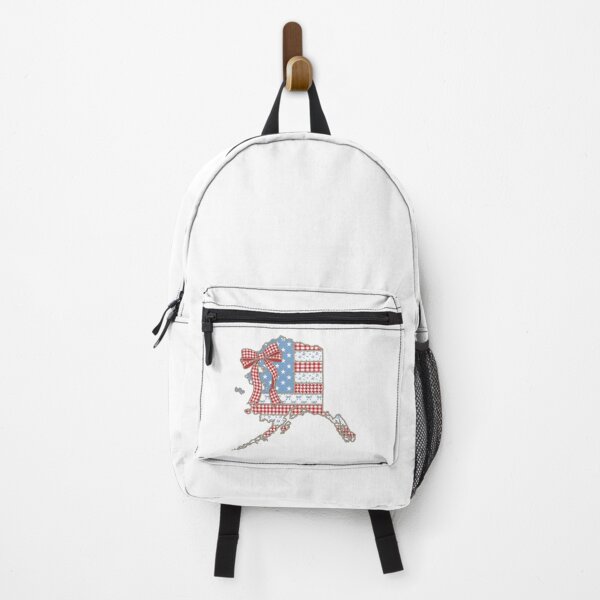 Item preview, Cute Patriotic Alaska Map with Red Gingham Bow designed and sold by Paper Drip.