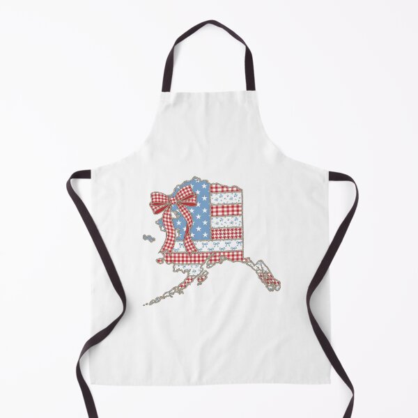 Item preview, Cute Patriotic Alaska Map with Red Gingham Bow designed and sold by Paper Drip.