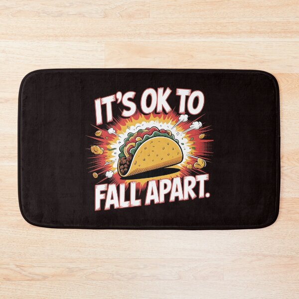 Item preview, It's Ok to Fall Apart Taco – Mental Health Taco Lover Sticker Design designed and sold by Redgiant87x.